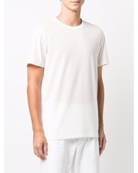 weißes T-Shirt mit einem Rundhalsausschnitt von Jil Sander