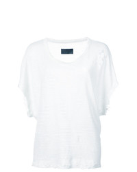 weißes T-Shirt mit einem Rundhalsausschnitt von RtA