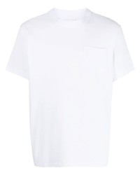 weißes T-Shirt mit einem Rundhalsausschnitt von Sacai