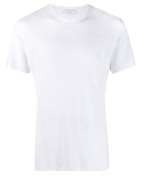 weißes T-Shirt mit einem Rundhalsausschnitt von Sandro Paris