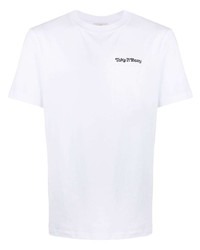 weißes T-Shirt mit einem Rundhalsausschnitt von Sandro Paris