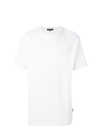 weißes T-Shirt mit einem Rundhalsausschnitt von Sankuanz