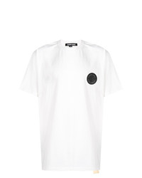 weißes T-Shirt mit einem Rundhalsausschnitt von Sankuanz