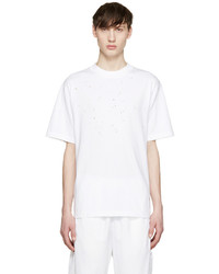 weißes T-Shirt mit einem Rundhalsausschnitt von Satisfy
