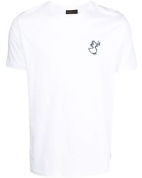 weißes T-Shirt mit einem Rundhalsausschnitt von Save The Duck