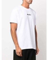 weißes T-Shirt mit einem Rundhalsausschnitt von Off-White