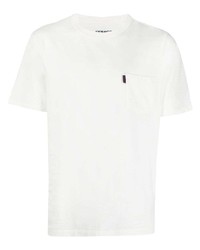 weißes T-Shirt mit einem Rundhalsausschnitt von Sebago
