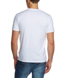 weißes T-Shirt mit einem Rundhalsausschnitt von Selected Homme