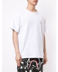 weißes T-Shirt mit einem Rundhalsausschnitt von A Bathing Ape