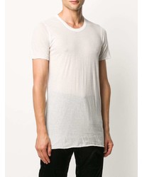 weißes T-Shirt mit einem Rundhalsausschnitt von Rick Owens