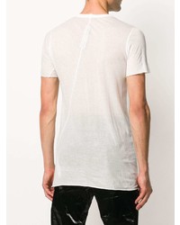 weißes T-Shirt mit einem Rundhalsausschnitt von Rick Owens