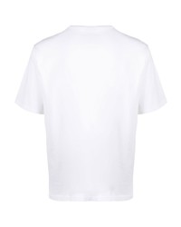 weißes T-Shirt mit einem Rundhalsausschnitt von Auralee