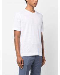 weißes T-Shirt mit einem Rundhalsausschnitt von Zegna