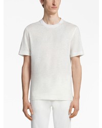 weißes T-Shirt mit einem Rundhalsausschnitt von Zegna