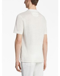 weißes T-Shirt mit einem Rundhalsausschnitt von Zegna