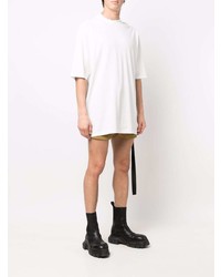 weißes T-Shirt mit einem Rundhalsausschnitt von Rick Owens DRKSHDW