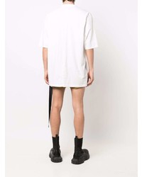 weißes T-Shirt mit einem Rundhalsausschnitt von Rick Owens DRKSHDW