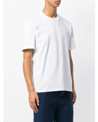 weißes T-Shirt mit einem Rundhalsausschnitt von MSGM