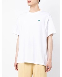 weißes T-Shirt mit einem Rundhalsausschnitt von Lacoste