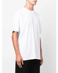 weißes T-Shirt mit einem Rundhalsausschnitt von Stone Island