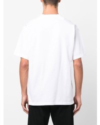 weißes T-Shirt mit einem Rundhalsausschnitt von Stone Island