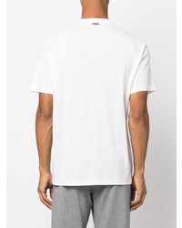 weißes T-Shirt mit einem Rundhalsausschnitt von Zegna