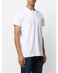 weißes T-Shirt mit einem Rundhalsausschnitt von Edwin