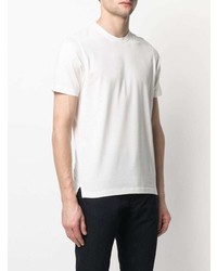 weißes T-Shirt mit einem Rundhalsausschnitt von La Fileria For D'aniello