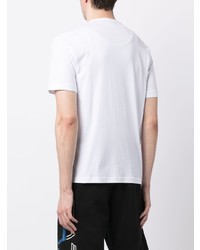 weißes T-Shirt mit einem Rundhalsausschnitt von Ea7 Emporio Armani