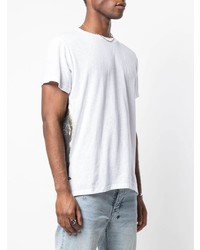 weißes T-Shirt mit einem Rundhalsausschnitt von Greg Lauren