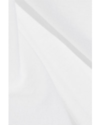 weißes T-Shirt mit einem Rundhalsausschnitt von Clu