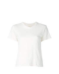 weißes T-Shirt mit einem Rundhalsausschnitt von Simon Miller
