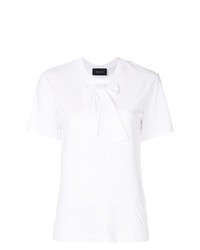 weißes T-Shirt mit einem Rundhalsausschnitt von Simone Rocha