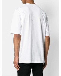 weißes T-Shirt mit einem Rundhalsausschnitt von Helmut Lang