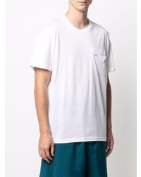 weißes T-Shirt mit einem Rundhalsausschnitt von Low Brand