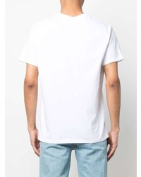 weißes T-Shirt mit einem Rundhalsausschnitt von Maison Labiche