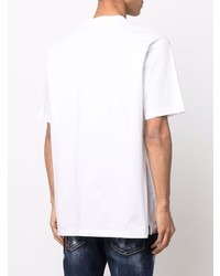 weißes T-Shirt mit einem Rundhalsausschnitt von DSQUARED2