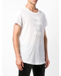 weißes T-Shirt mit einem Rundhalsausschnitt von Ann Demeulemeester