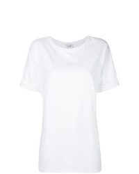 weißes T-Shirt mit einem Rundhalsausschnitt von Snobby Sheep