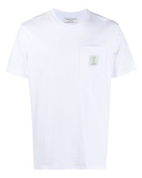 weißes T-Shirt mit einem Rundhalsausschnitt von Societe Anonyme