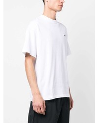 weißes T-Shirt mit einem Rundhalsausschnitt von Nike