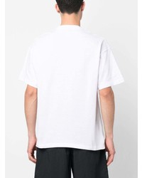 weißes T-Shirt mit einem Rundhalsausschnitt von Nike