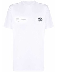 weißes T-Shirt mit einem Rundhalsausschnitt von Soulland