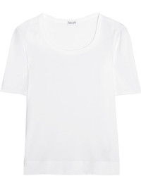 weißes T-Shirt mit einem Rundhalsausschnitt von Splendid