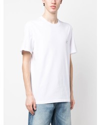 weißes T-Shirt mit einem Rundhalsausschnitt von Golden Goose