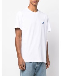 weißes T-Shirt mit einem Rundhalsausschnitt von Golden Goose