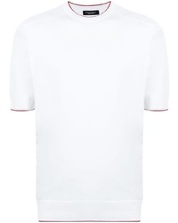 weißes T-Shirt mit einem Rundhalsausschnitt von Stefano Ricci