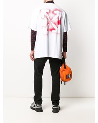 weißes T-Shirt mit einem Rundhalsausschnitt von Off-White