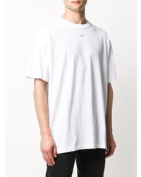 weißes T-Shirt mit einem Rundhalsausschnitt von Off-White