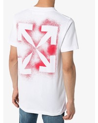 weißes T-Shirt mit einem Rundhalsausschnitt von Off-White